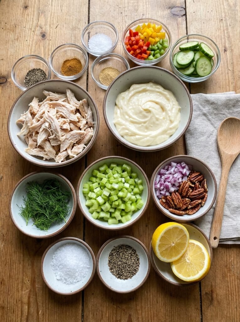Chicken salad ingredients arrang… 202605011201