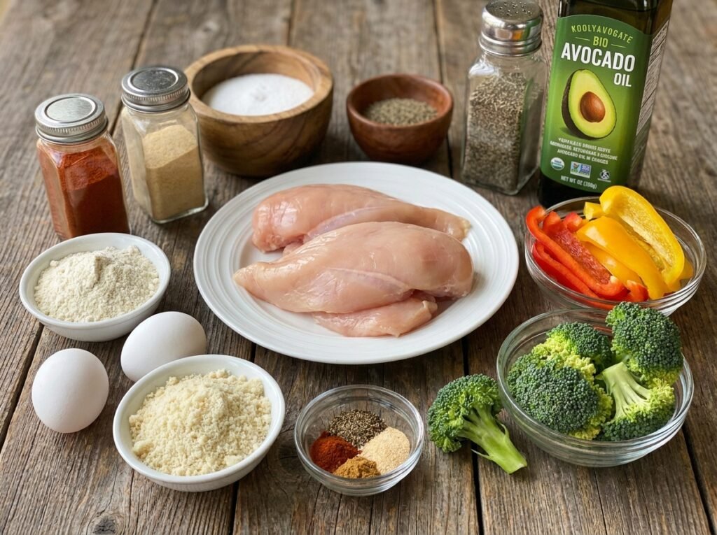 Chicken strips ingredients arran… 202604301323