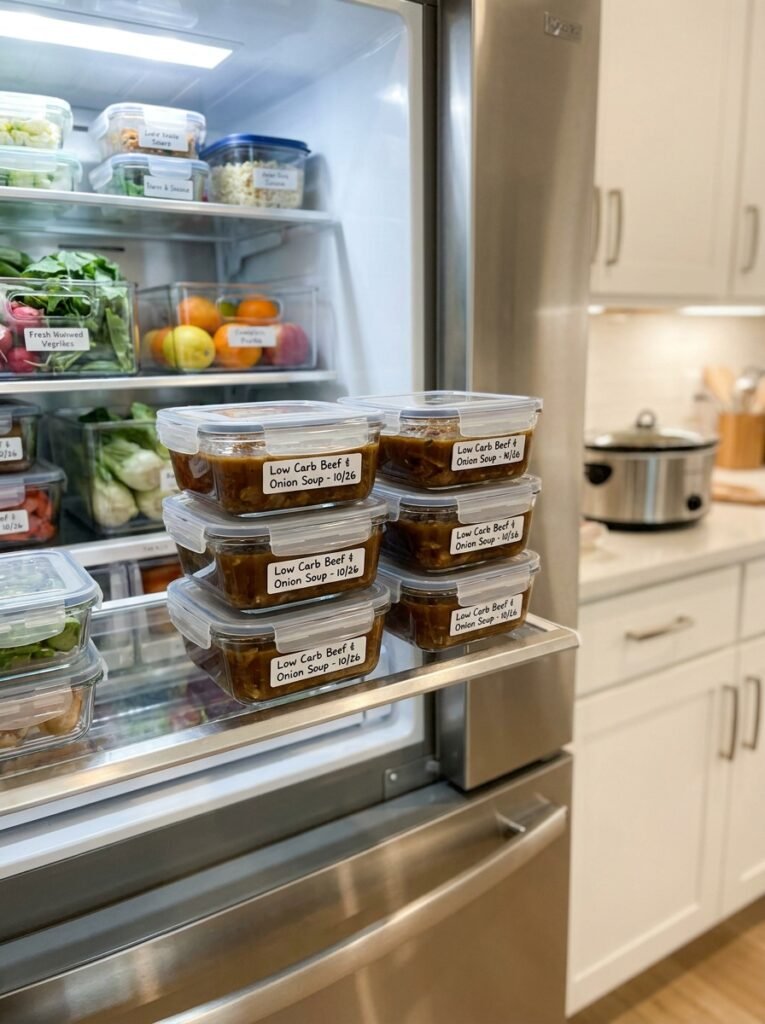 Food storage containers with soup 202605011157