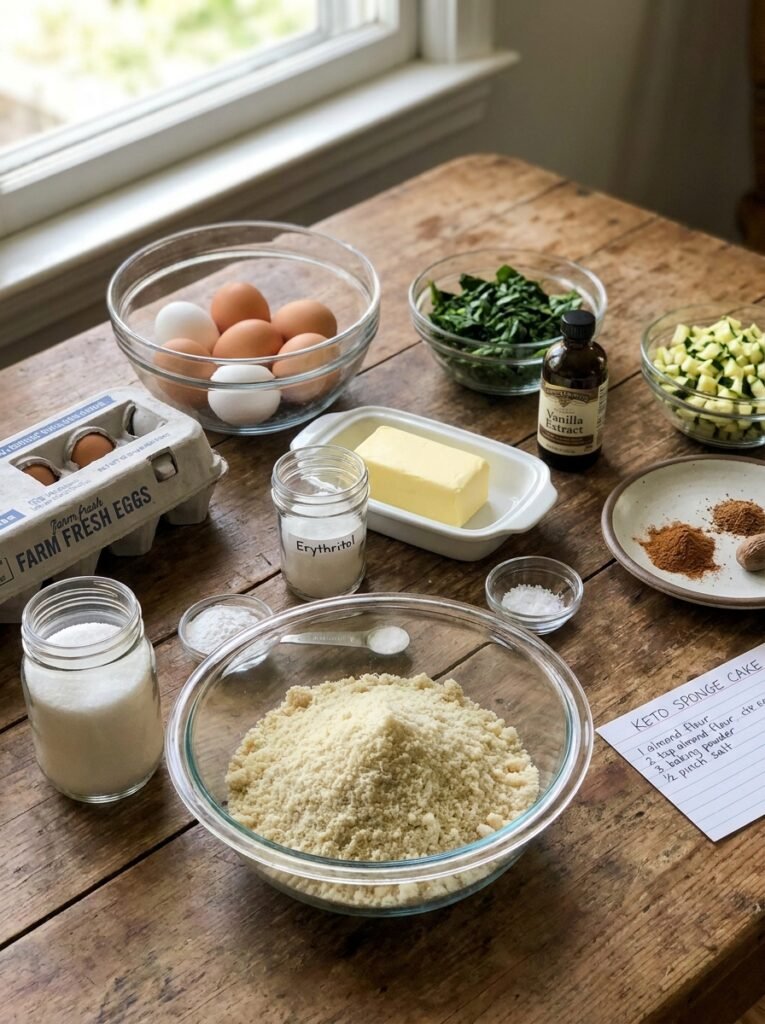 Ingredients for keto cake 202605011448