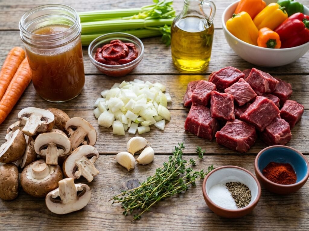 Keto beef mushroom stew ingredients 202604301257