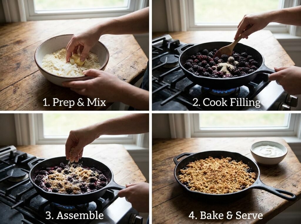 Keto blackberry crumble cooking … 202604301328