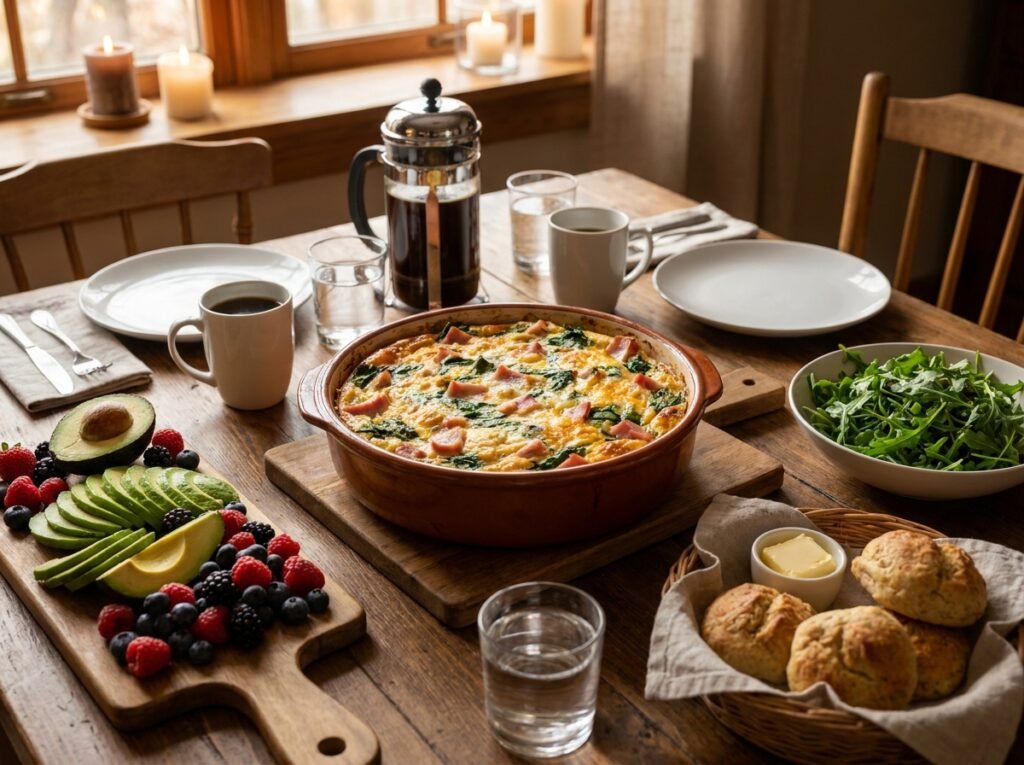 Keto breakfast bake ham setup 202604301238