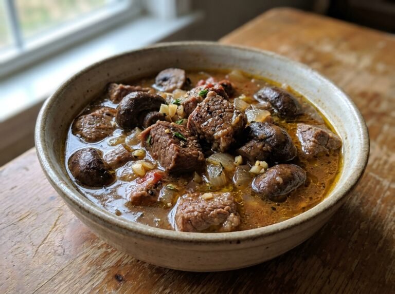 Keto crockpot beef mushroom stew 202604301257