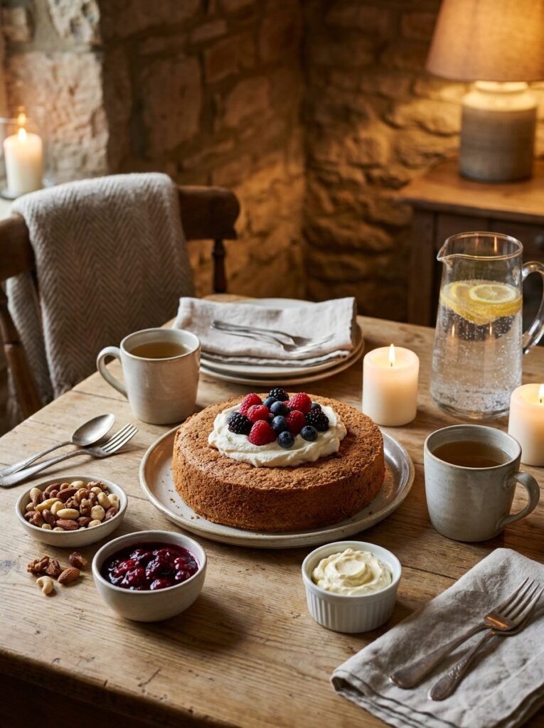 Keto sponge cake setup table 202605011450