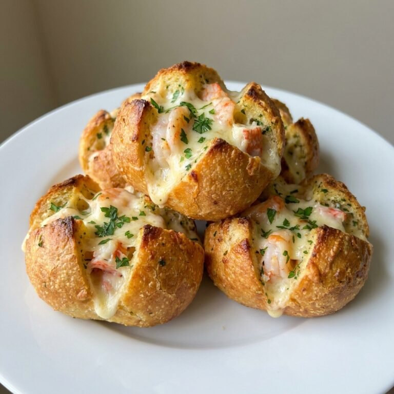 crabby shrimp stuffed garlic bread bombs recipe