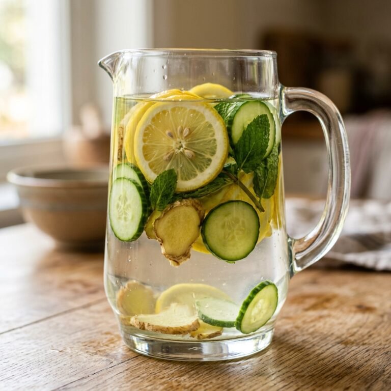 Lemon Ginger Cucumber Water Recipe
