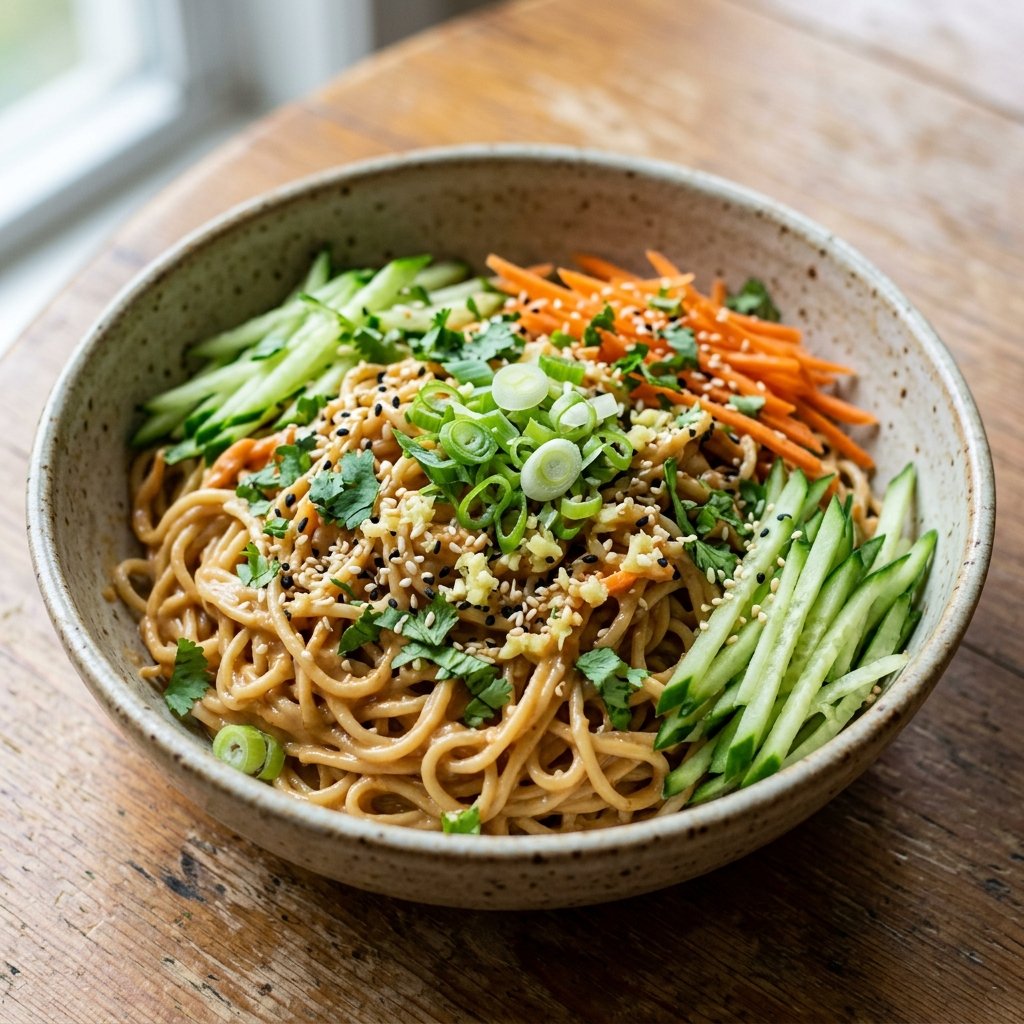 Cold Peanut Ginger Noodles Recipe