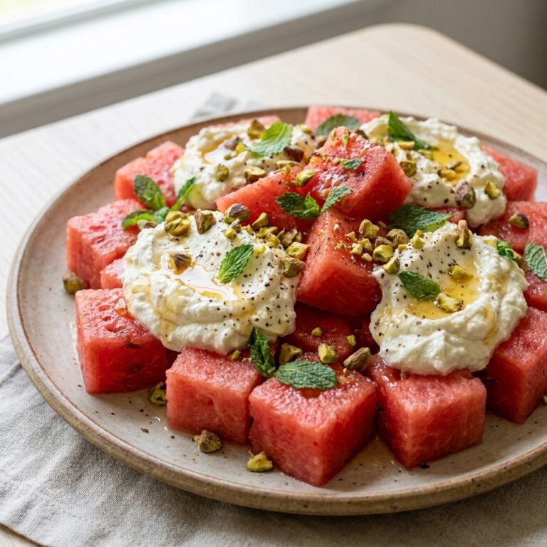 Watermelon With Whipped Feta Recipe