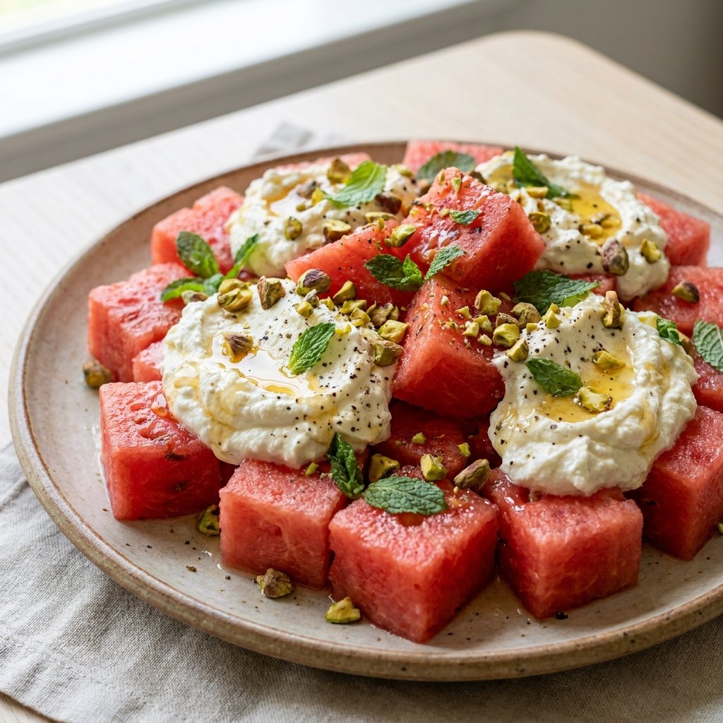 Watermelon With Whipped Feta Recipe