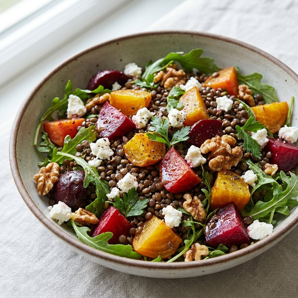 No-Cook Beet and Lentil Salad Recipe