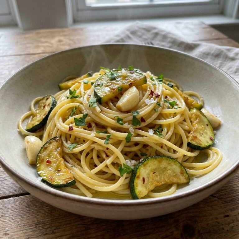 Spaghetti Aglio Olio With Zucchini Recipe