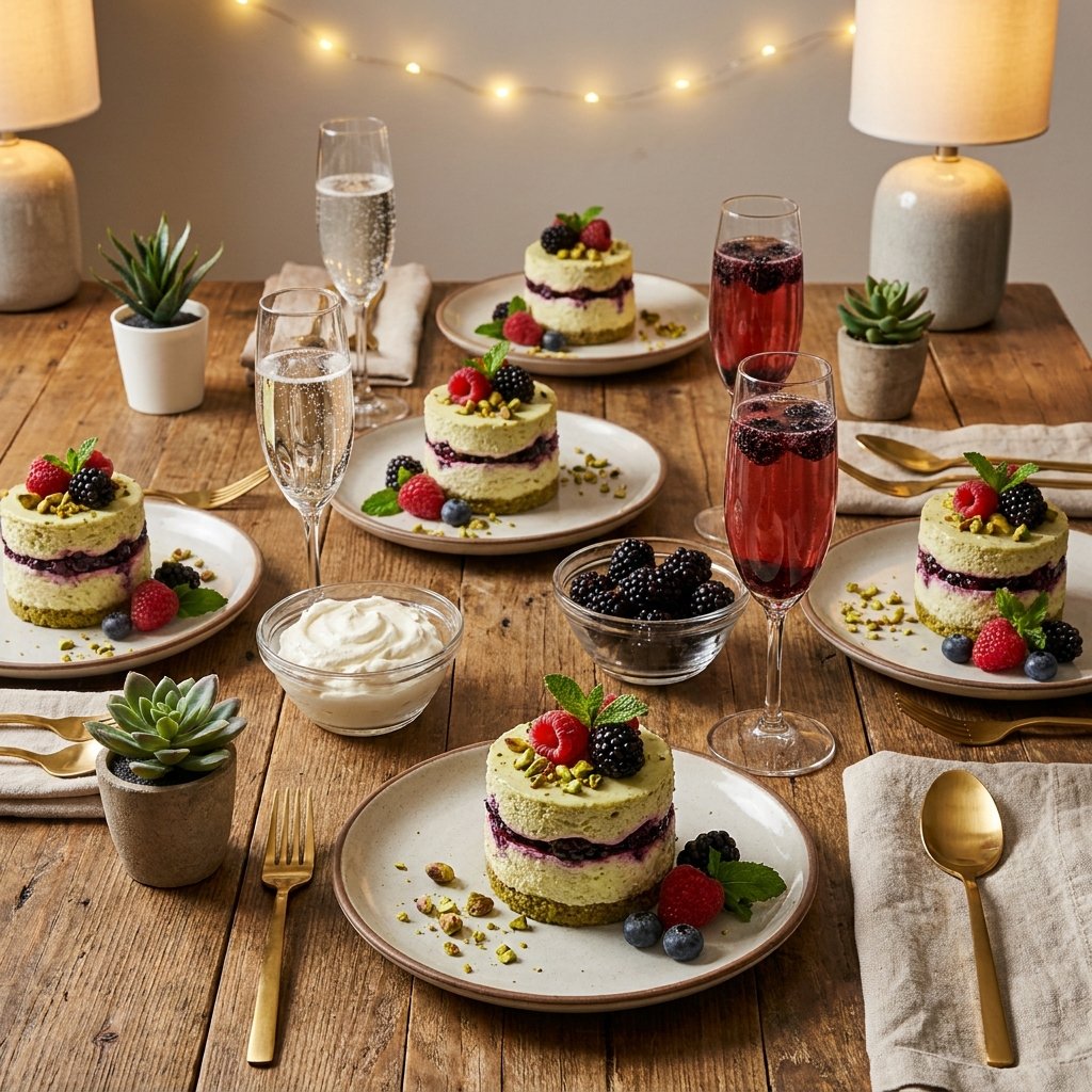 Pistachio Blackberry Cheesecake Towers Recipe: Elegant No-Bake Dessert 2026 15 pistachio blackberry cheesecake towers recipe