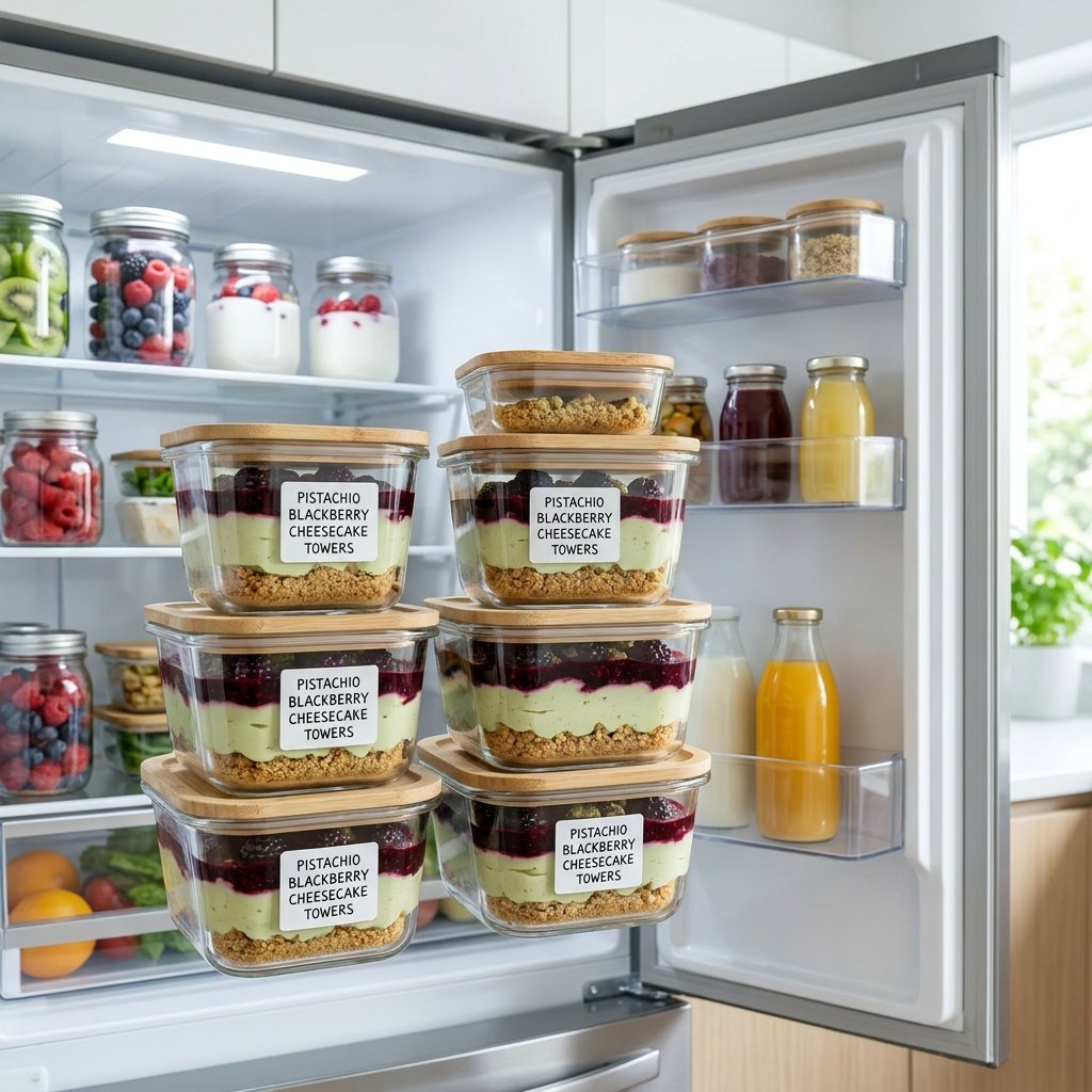 Pistachio Blackberry Cheesecake Towers Recipe: Elegant No-Bake Dessert 2026 16 pistachio blackberry cheesecake towers recipe