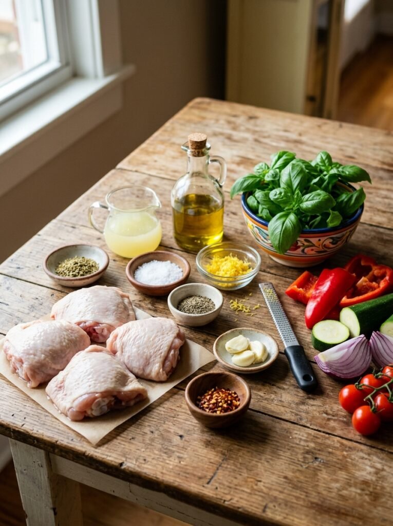 Chicken thighs with ingredients … 202605012303