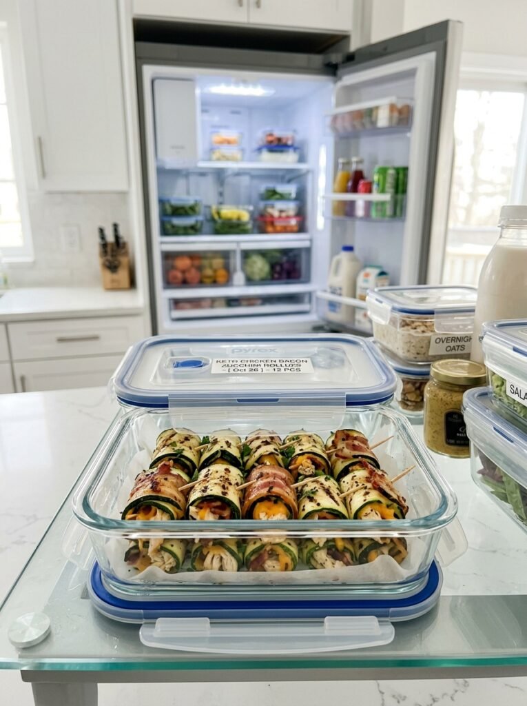 Food containers with Keto rollups 202605051252