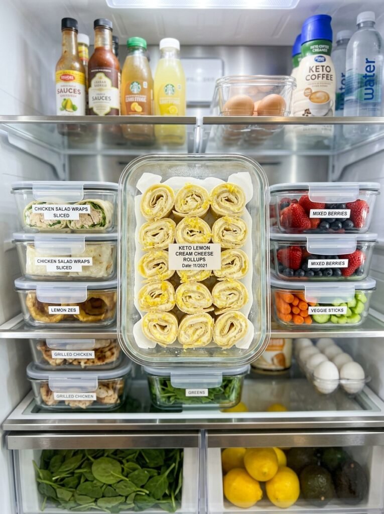 Keto Lemon Cream Cheese Rollups: A Low-Carb Delight 16 Food storage containers keto rol… 202606121154