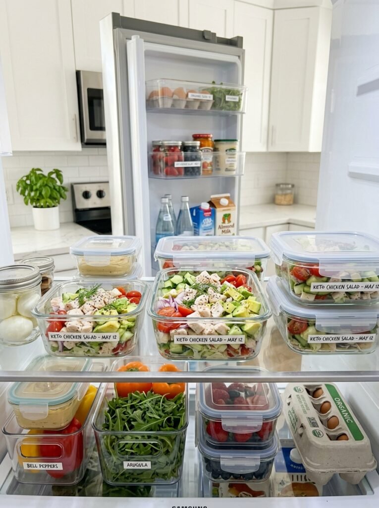 Food storage containers with salad 202605012331