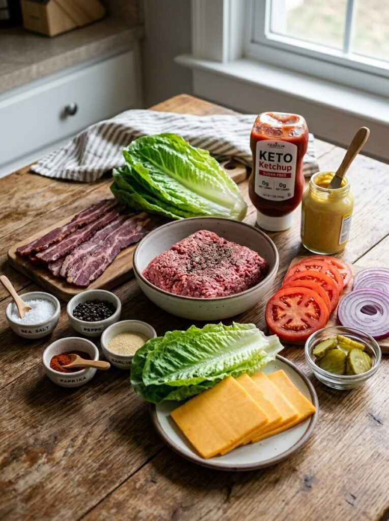 Ingredients for keto bacon chees… 202605022149