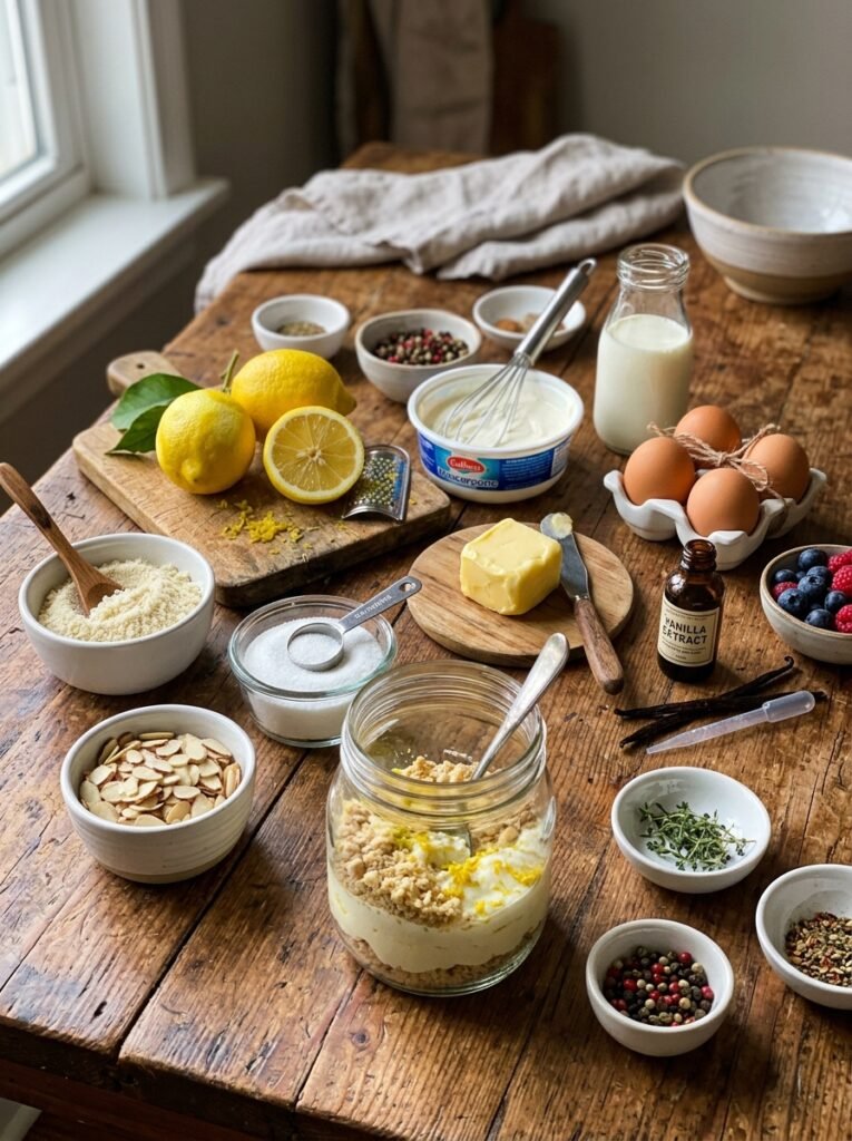 Ingredients for keto dessert jars 202605051256