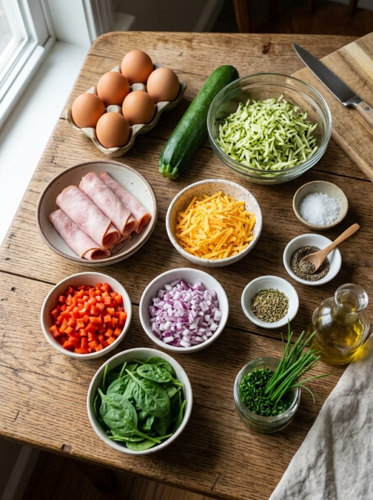 Ingredients for keto omelet rollups 202605051239