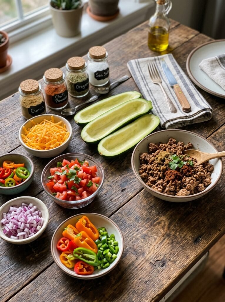 Ingredients for keto zucchini di… 202605012322