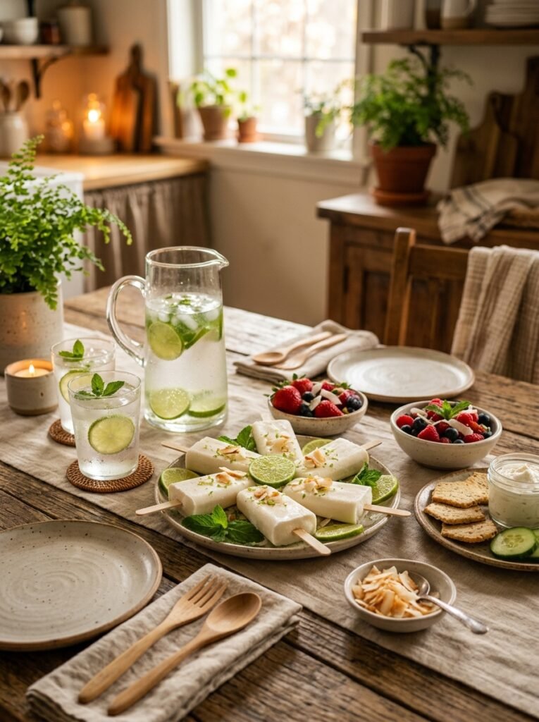 Keto coconut lime popsicles setup 202605041306