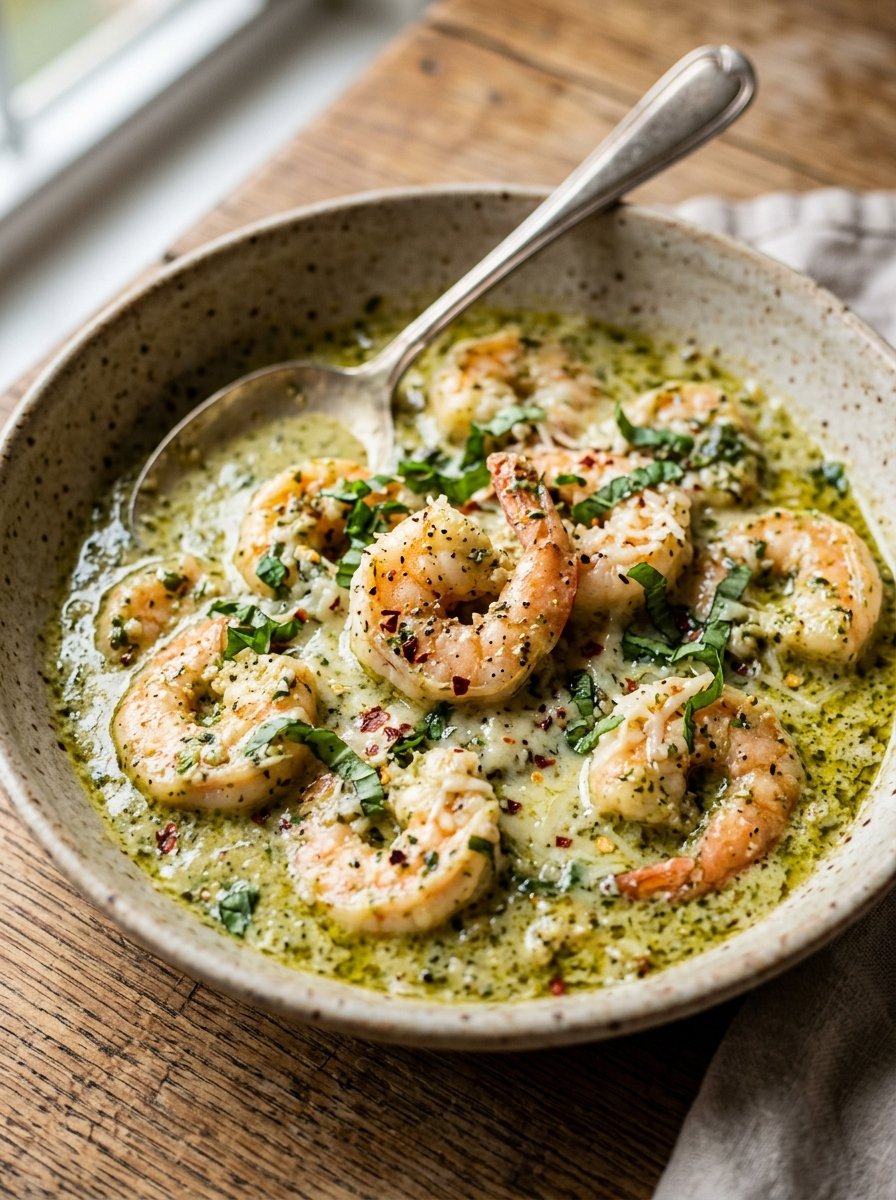 Keto crockpot creamy pesto shrimp 202605041315 1
