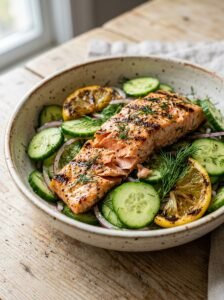 Keto grilled salmon cucumber salad 202605012258