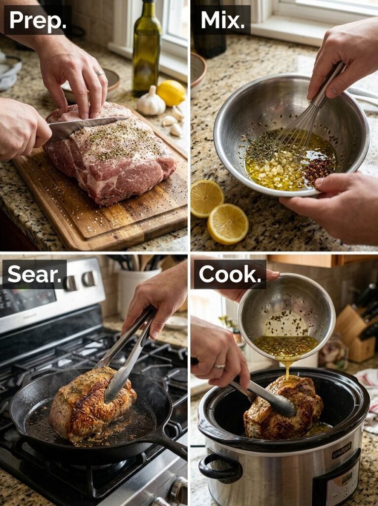 Keto pork roast cooking process 202605051244