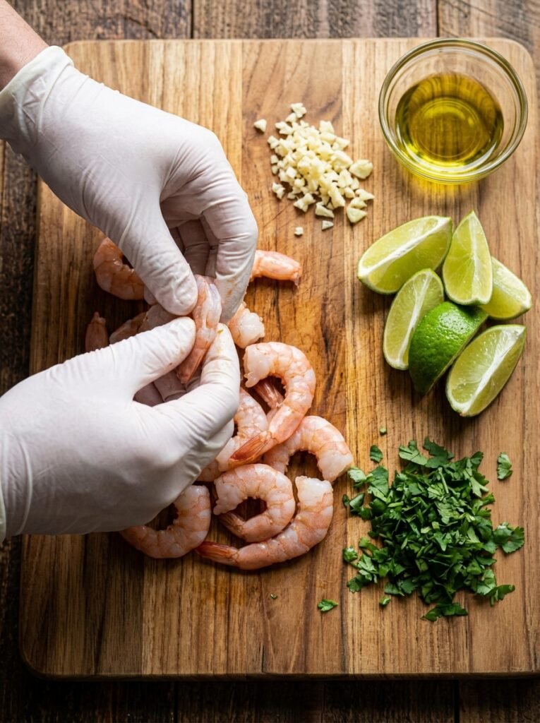 Keto shrimp bowl cooking process 202605051248