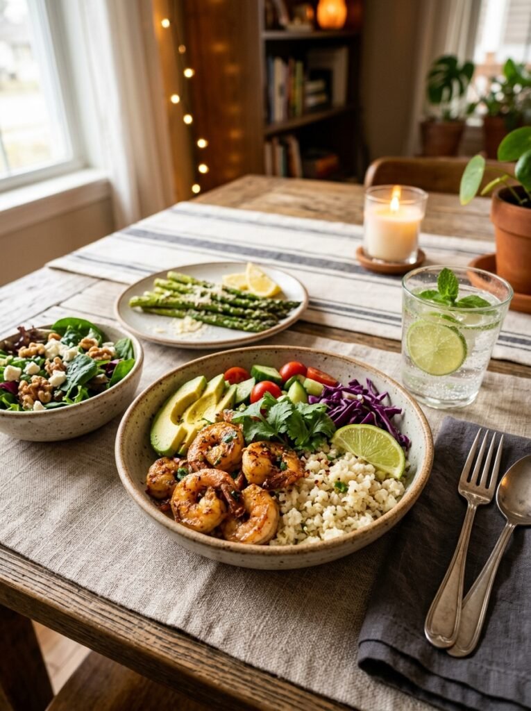 Keto shrimp bowl setup 202605051248