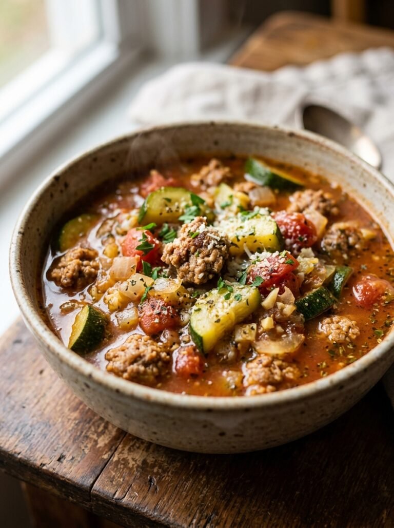 Keto turkey sausage zucchini stew 202606111244