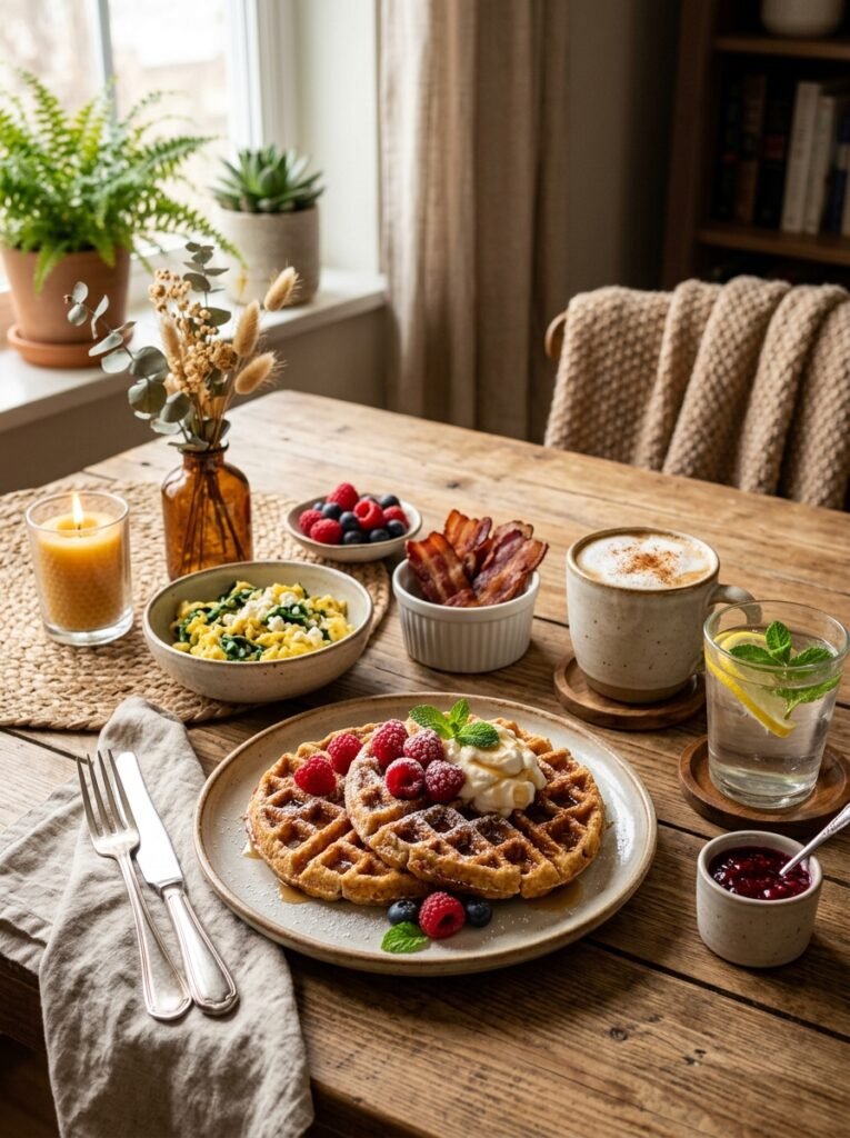 Keto Raspberry Almond Flour Waffles 15 Keto waffles with side dishes 202606121158