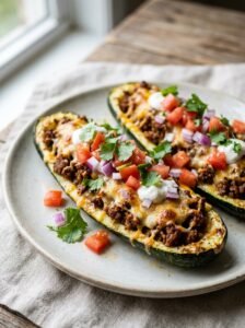Keto zucchini taco boat dinner 202605012322