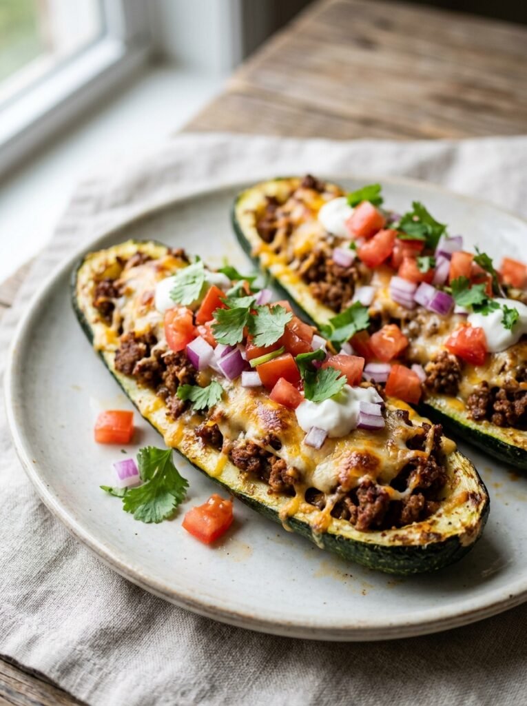 Keto zucchini taco boat dinner 202605012322